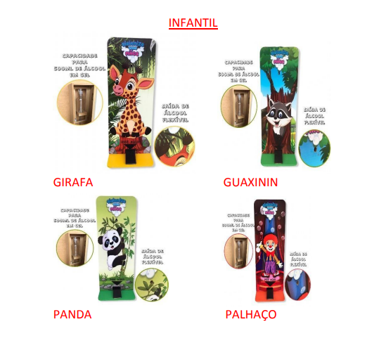 Totens para alcool em gel